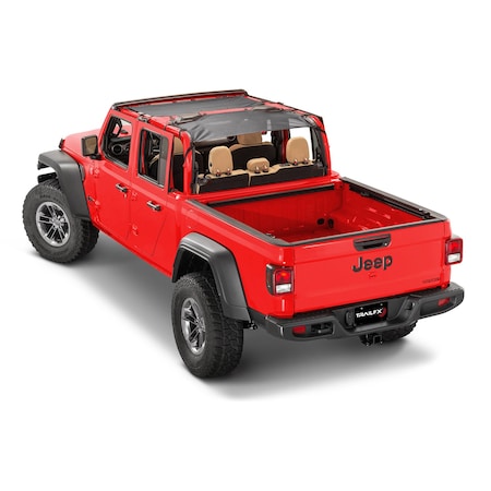 Trailfx TrailFX MBT007; Soft Top; Mesh; Black; Secures To Windshield And Roll Bar; Two Piece MBT007